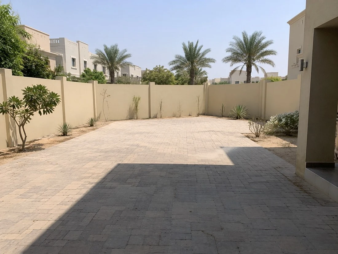 Before image of a plain patio area